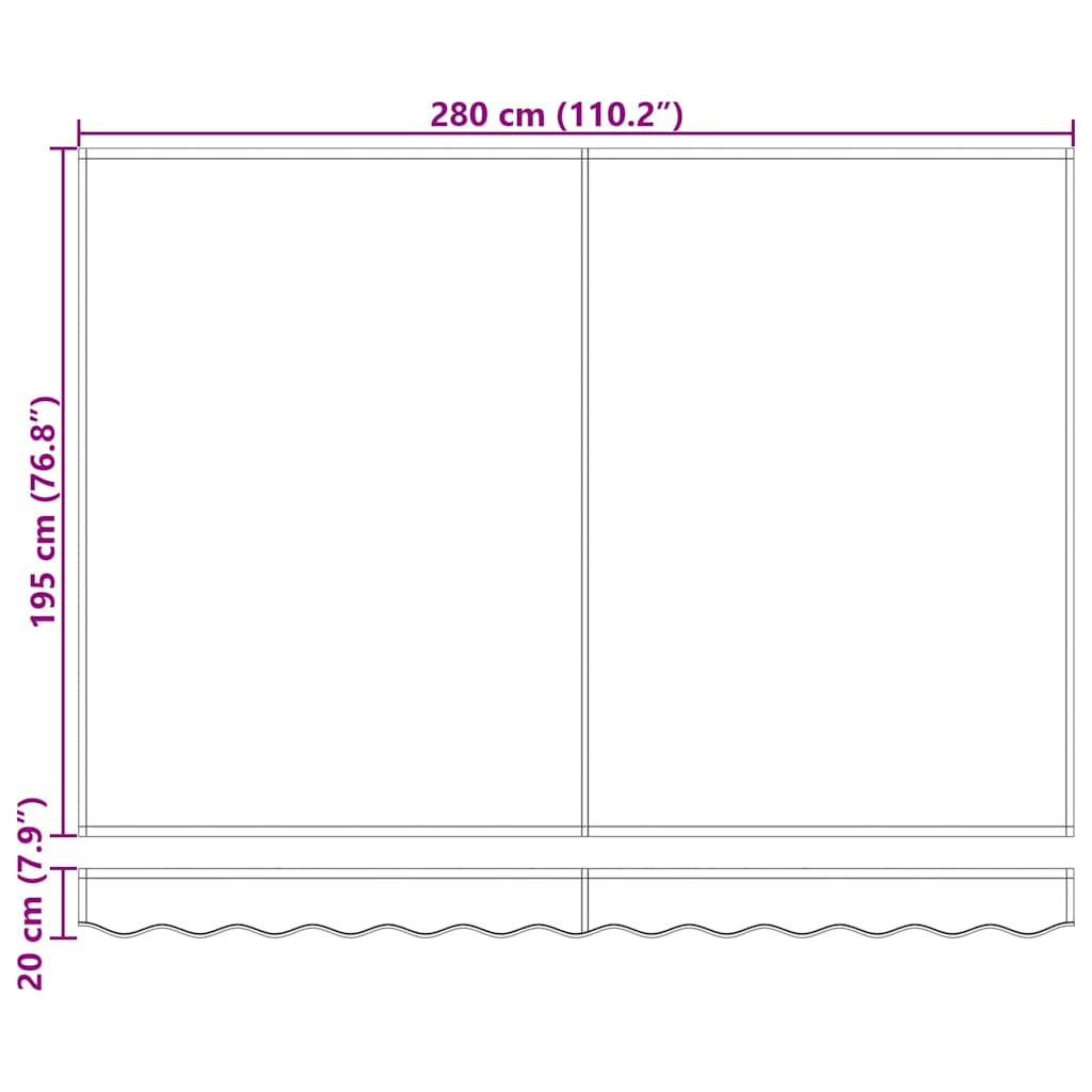 vidaXL Einziehbare Markise Grün und Weiß 300x200 cm Stoff