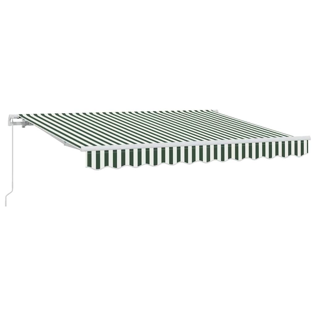 vidaXL Einziehbare Markise Grün und Weiß 300 x 200 cm