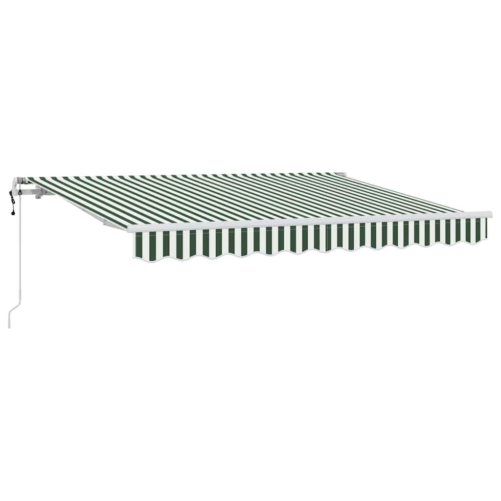 vidaXL Einziehbare Markise Grün und Weiß 300 x 200 cm