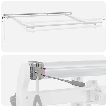 vidaXL Einziehbare Markise Grün und Weiß 300 x 200 cm