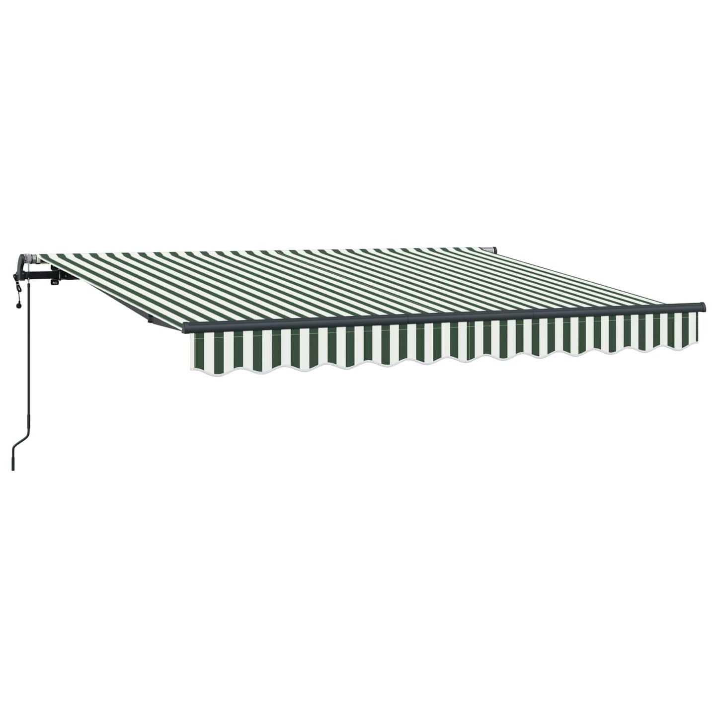 vidaXL Einziehbare Markise Grün und Weiß 300 x 200 cm