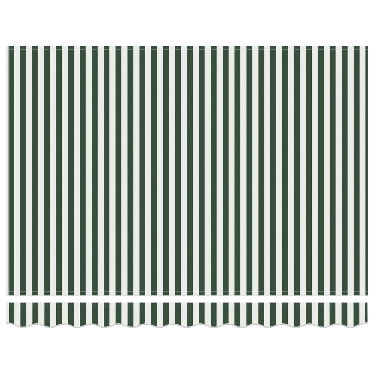 vidaXL Einziehbare Markise Grün und Weiß 300 x 200 cm