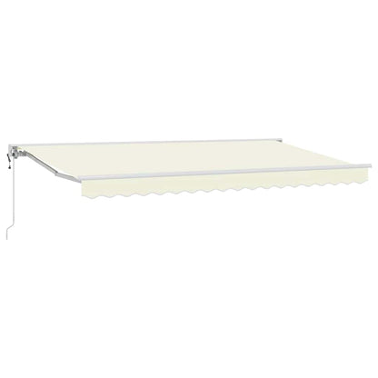 Einziehbare Markise Creme 350 x 200 cm Aluminium und Stoff