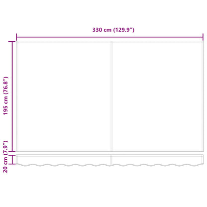 Einziehbare Markise Creme 350 x 200 cm Stoff