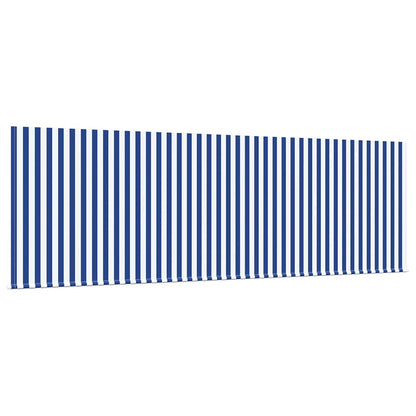 vidaXL Einziehbare Markise Blau und weiß 350 x 200 cm Stoff und Metall