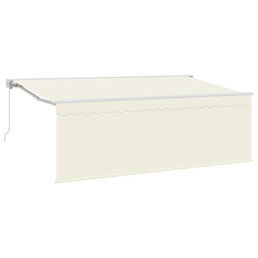 vidaXL Einziehbare Markise Creme 350 x 200 cm Polyester und Aluminium