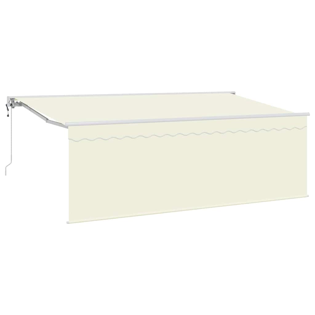 vidaXL Einziehbare Markise Creme 350 x 200 cm Polyester und Aluminium