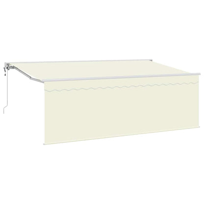 vidaXL Einziehbare Markise Creme 350 x 200 cm Polyester und Aluminium