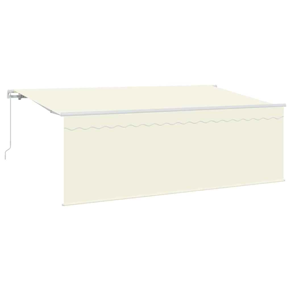 vidaXL Markise mit Sichtschutz Creme 350 x 200 x 120 cm