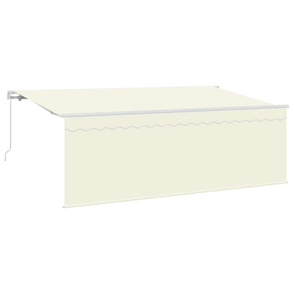 vidaXL Markise mit Sichtschutz Creme 350 x 200 x 120 cm