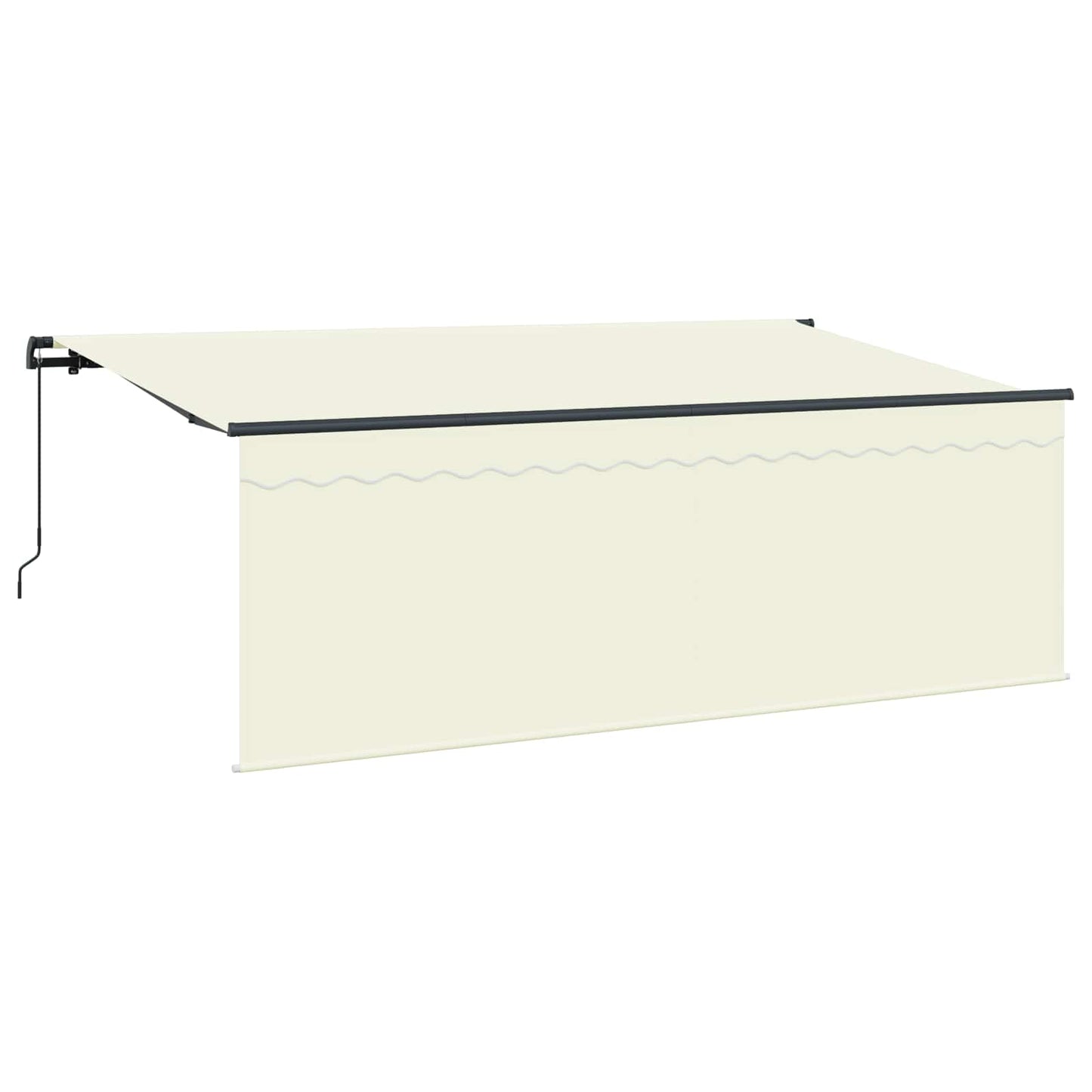vidaXL Einziehbare Markise Creme 350 x 200 cm Polyester und Aluminium