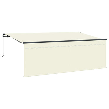 vidaXL Einziehbare Markise Creme 350 x 200 cm Polyester und Aluminium