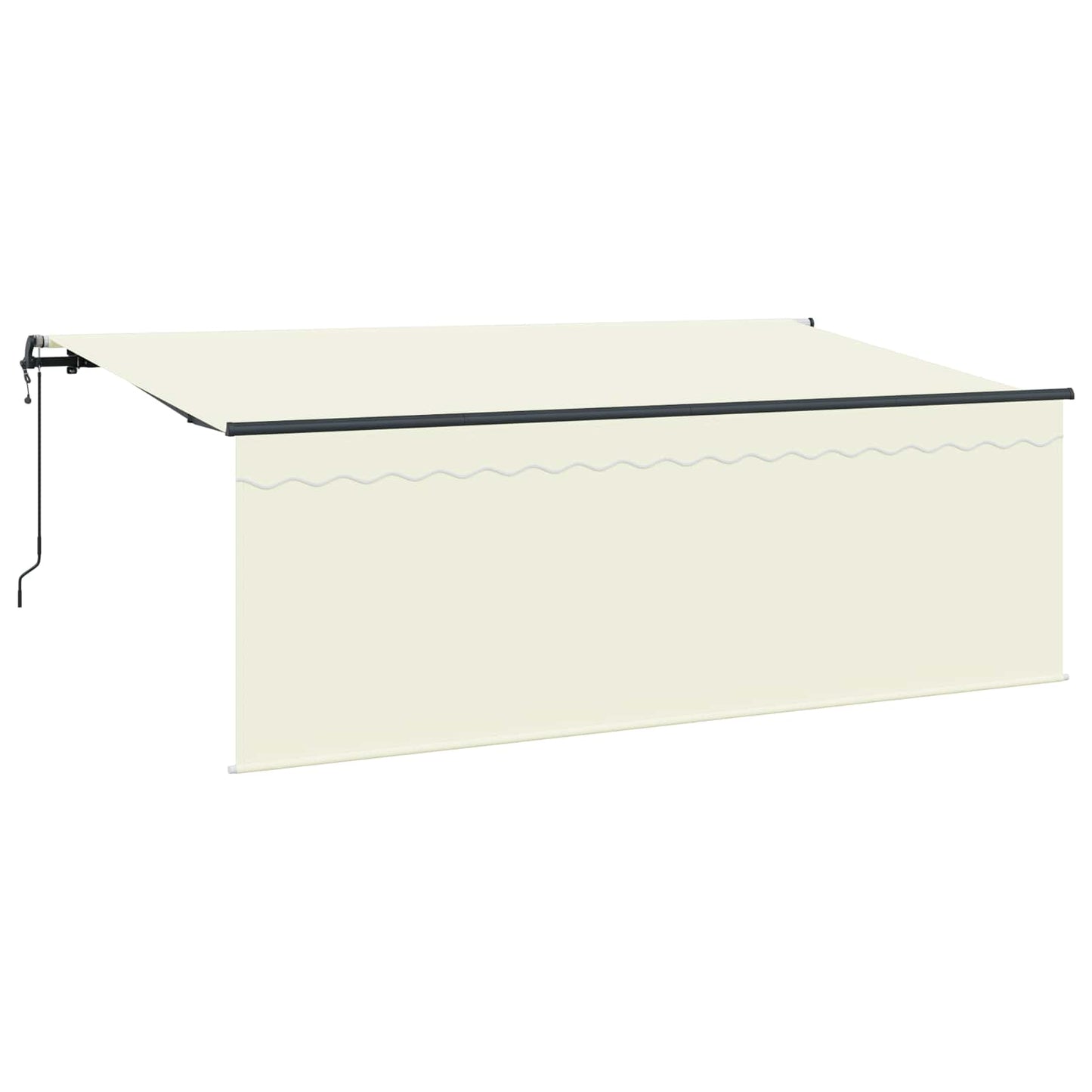 vidaXL Einziehbare Markise Creme 350 x 200 cm Polyester und Aluminium