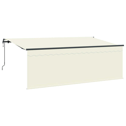 vidaXL Einziehbare Markise Creme 350 x 200 cm Polyester und Aluminium