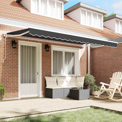vidaXL Einziehbare Markise Anthrazit 350x200 cm Stoff