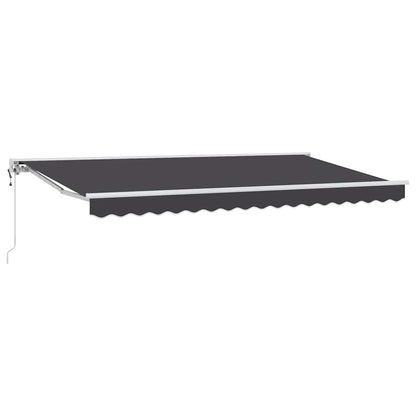 vidaXL Einziehbare Markise Anthrazit 350x200 cm Stoff