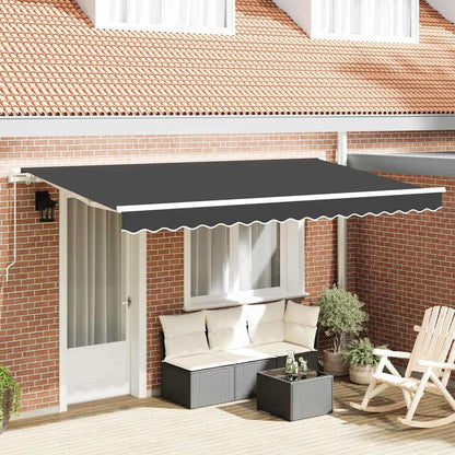vidaXL Einziehbare Markise Anthrazit 350 x 200 cm