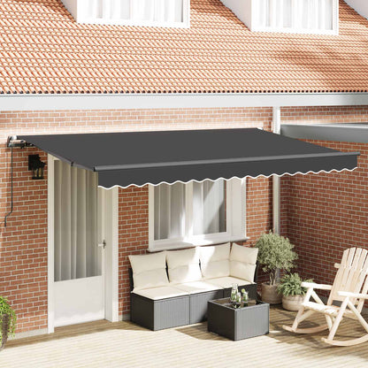 vidaXL Einziehbare Markise Anthrazit 350 x 200 cm