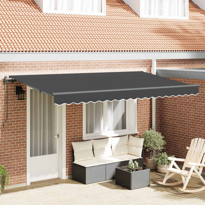 vidaXL Einziehbare Markise Anthrazit 350 x 200 cm