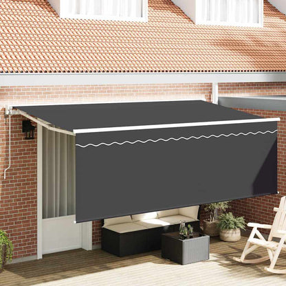 vidaXL Markise mit Sichtschutz Anthrazit 350 x 200 x 120 cm