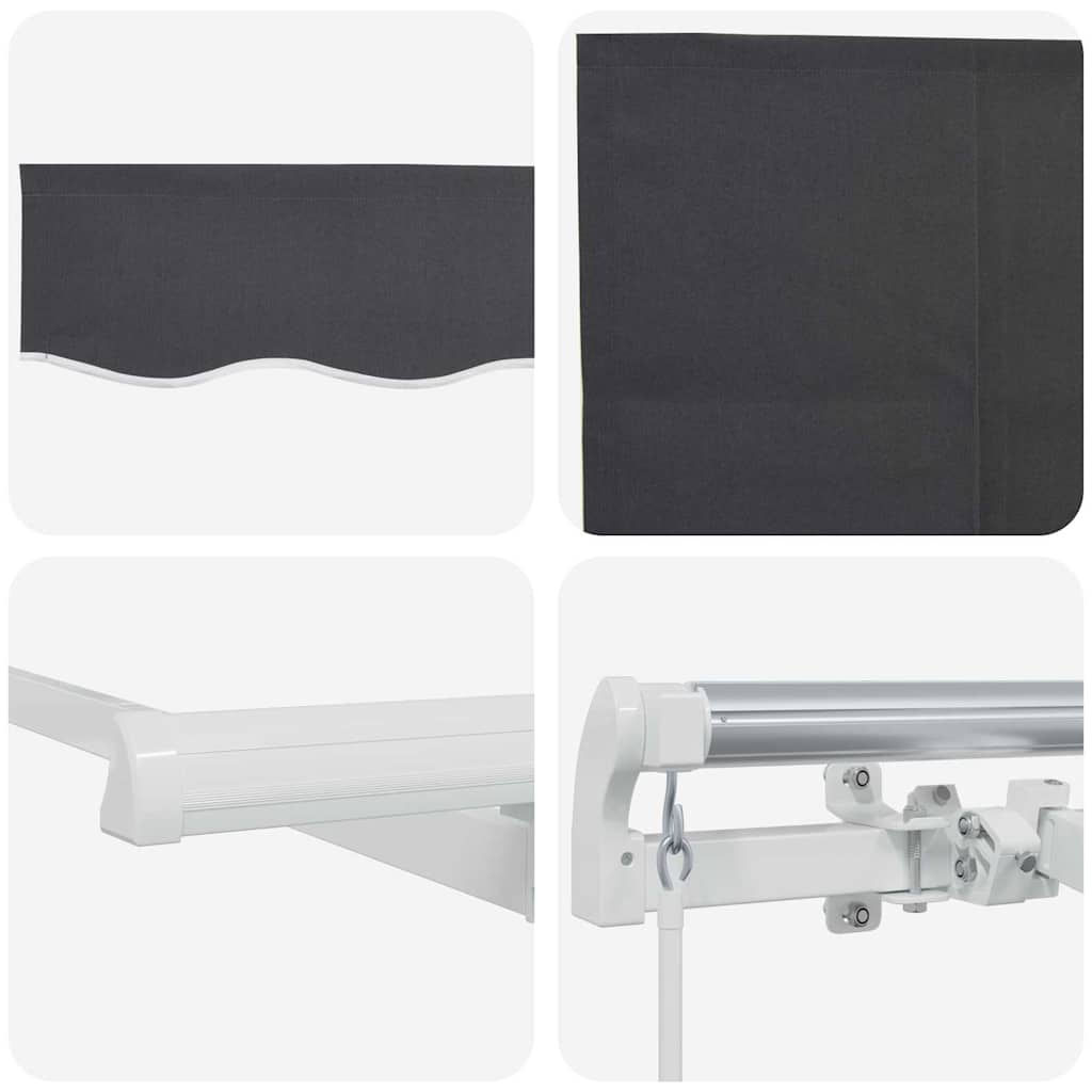 vidaXL Markise mit Blende Anthrazit 350 x 200 x 120 cm