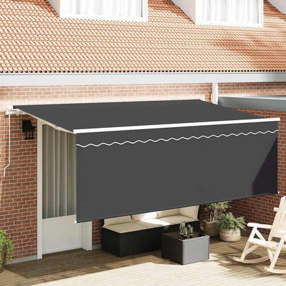 vidaXL Markise mit Blende Anthrazit 350 x 200 x 120 cm