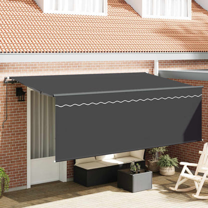 vidaXL Einziehbare Markise Anthrazit 350 x 200 cm Stoff