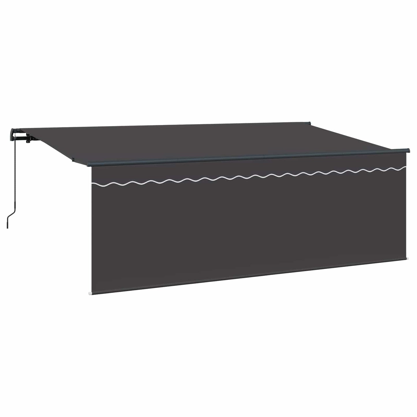 vidaXL Einziehbare Markise Anthrazit 350 x 200 cm Stoff
