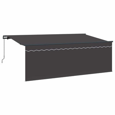 vidaXL Einziehbare Markise Anthrazit 350 x 200 cm Stoff