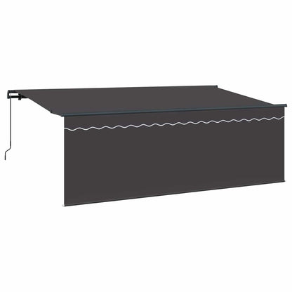 vidaXL Einziehbare Markise Anthrazit 350 x 200 cm Stoff