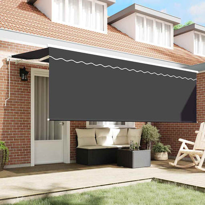 vidaXL Einziehbare Markise Anthrazit 350 x 200 cm Stoff
