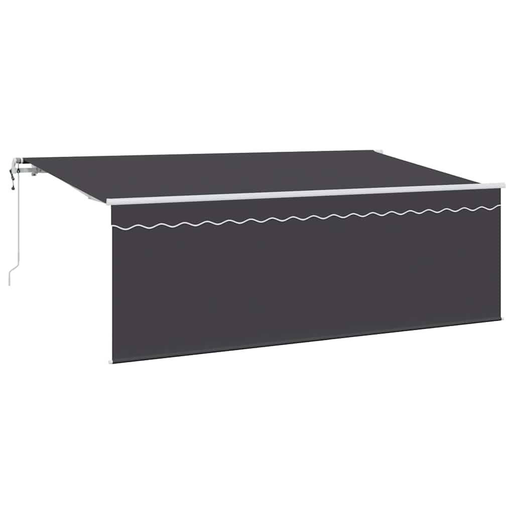 vidaXL Einziehbare Markise Anthrazit 350 x 200 cm Stoff