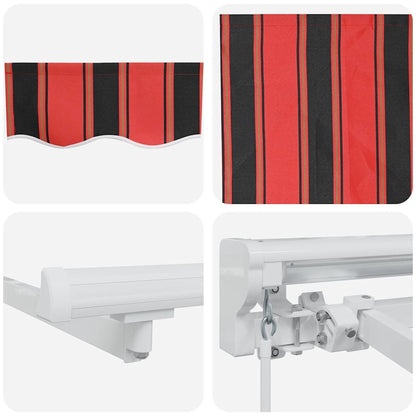 vidaXL Einziehbare Markise Orange und Schwarz 350 x 200 cm
