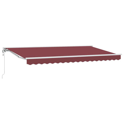 vidaXL Einziehbare Markise Bordeauxrot 350 x 200 cm
