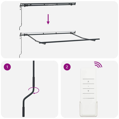 Einziehbare Markise Anthrazit 350 x 200 cm Stoff