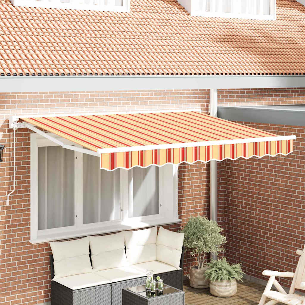 vidaXL Einziehbare Markise Mehrfarbig 350 x 200 cm