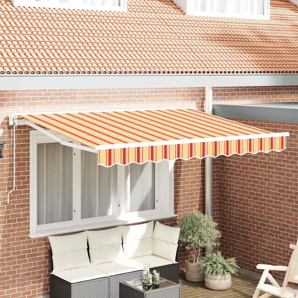 vidaXL Einziehbare Markise Mehrfarbig 350 x 200 cm