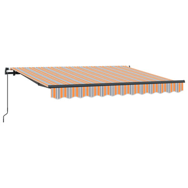 vidaXL Einziehbare Markise Mehrfarbig 350 x 200 cm Stoff