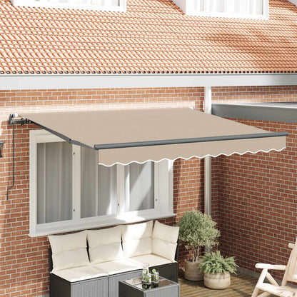 vidaXL Einziehbare Markise Beige 350 x 200 cm Polyester und Aluminium