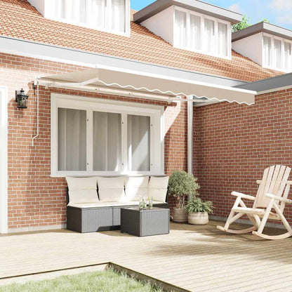 vidaXL Einziehbare Markise Beige 350 x 200 cm Polyester und Aluminium
