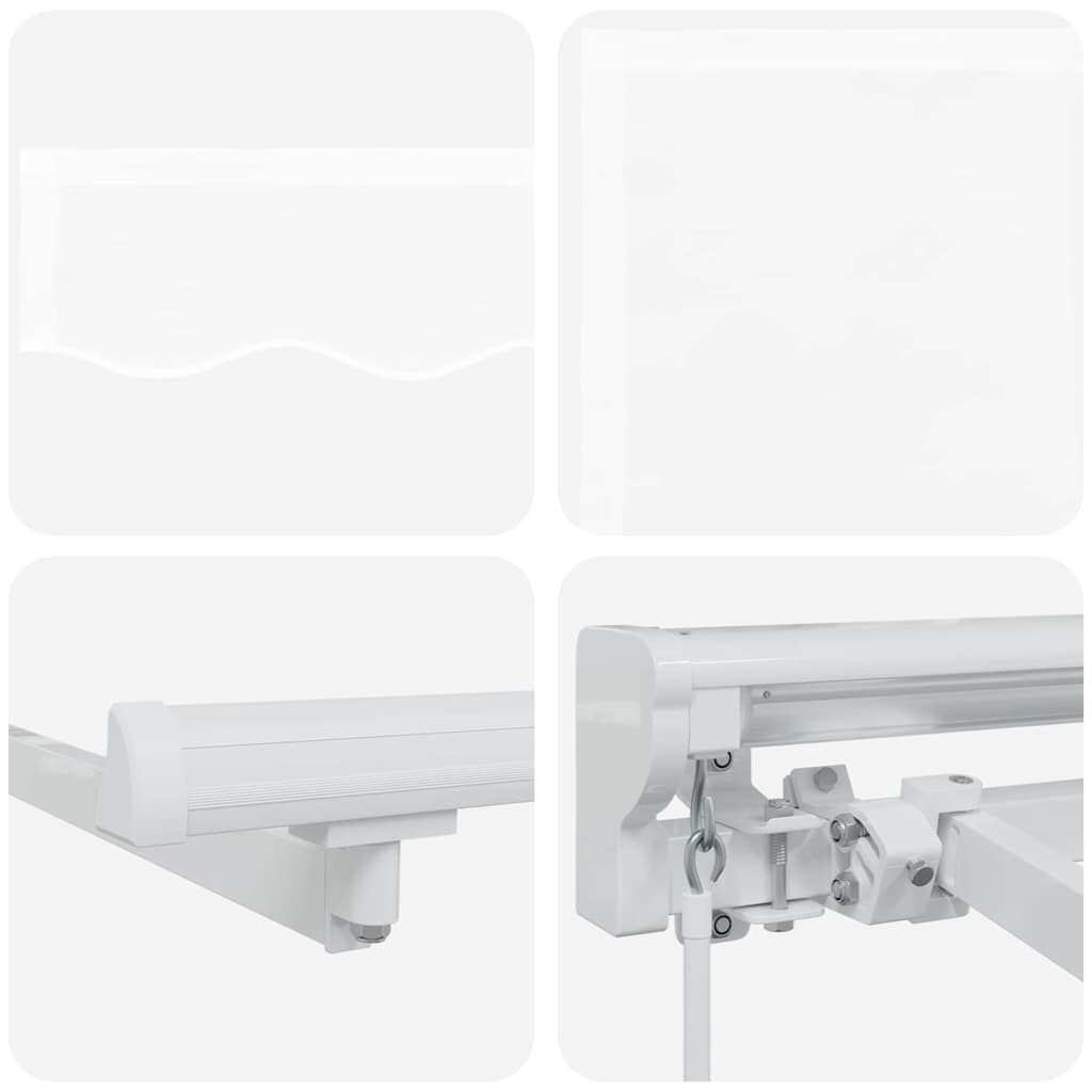 vidaXL Einziehbare Markise Weiß 350 x 200 cm Polyester und Metall