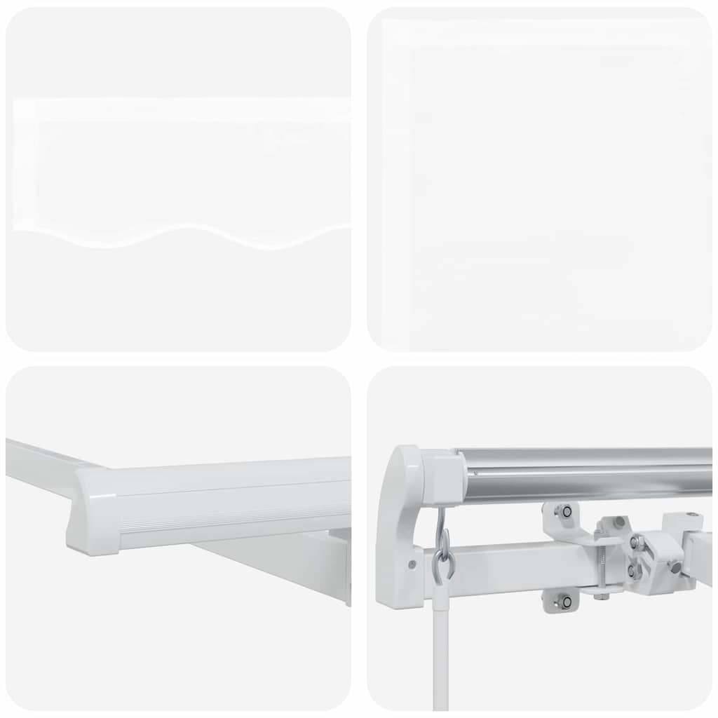 vidaXL Einziehbare Markise Weiß 350 x 200 cm Stoff