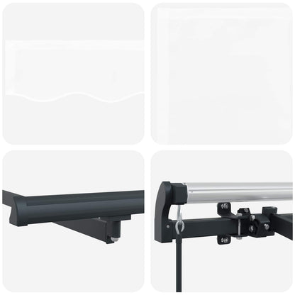 vidaXL Einziehbare Markise Weiß 350 x 200 cm Stoff