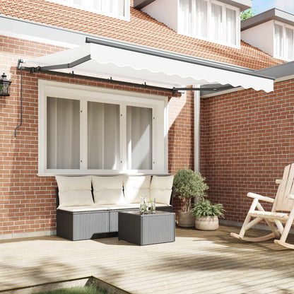 vidaXL Einziehbare Markise Weiß 350 x 200 cm Stoff