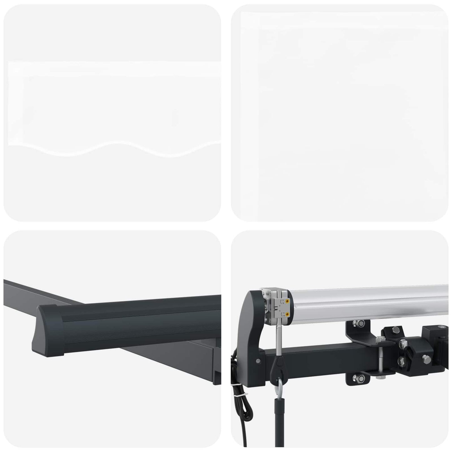 vidaXL Einziehbare Markise Weiß 350 x 200 cm Stoff
