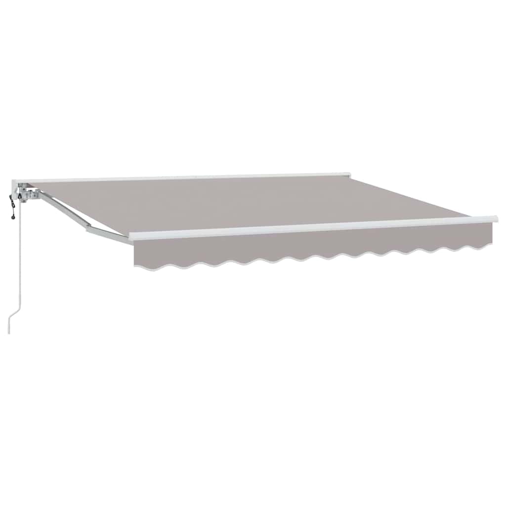 vidaXL Einziehbare Markise Hellgrau 350x200 cm Stoff