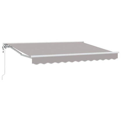 vidaXL Einziehbare Markise Hellgrau 350x200 cm Stoff