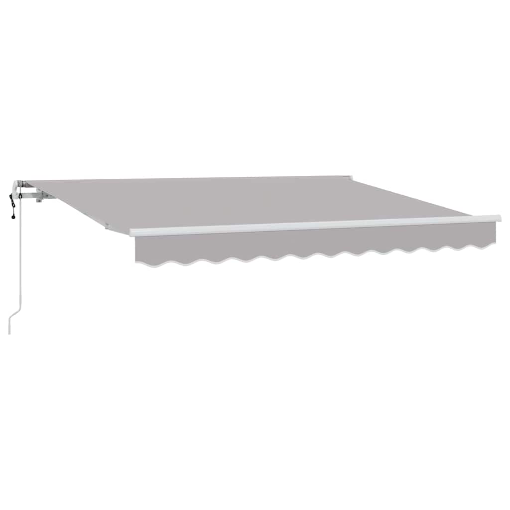vidaXL Einziehbare Markise Hellgrau 350 x 200 cm