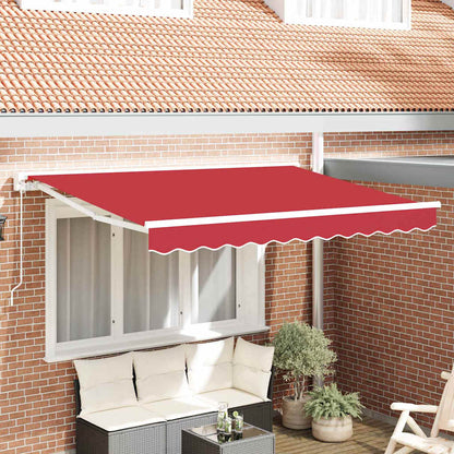 vidaXL Einziehbare Markise Rot 350 x 200 cm Polyester und Metall