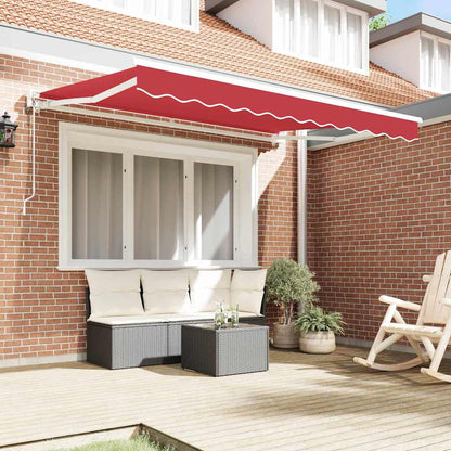 vidaXL Einziehbare Markise Rot 350 x 200 cm Polyester und Metall